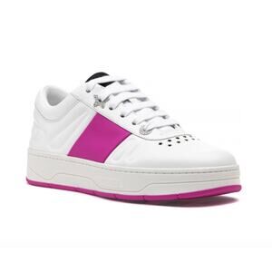 Jimmy Choo Hawaii Sneaker White Fuchsia Size 40 EU / US 10